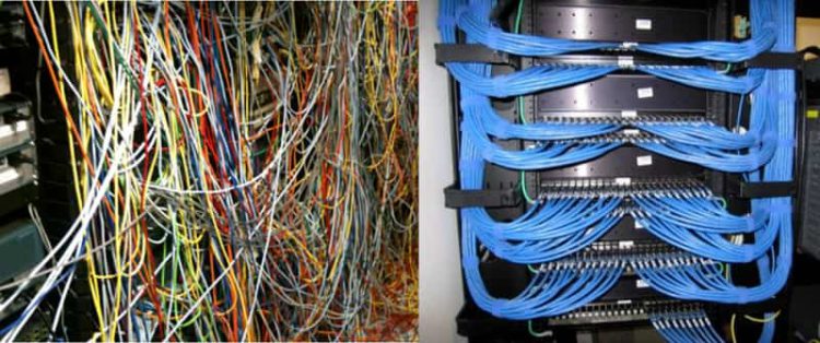 اصول مدیریت کابل در رک های ایستاده و دیواری